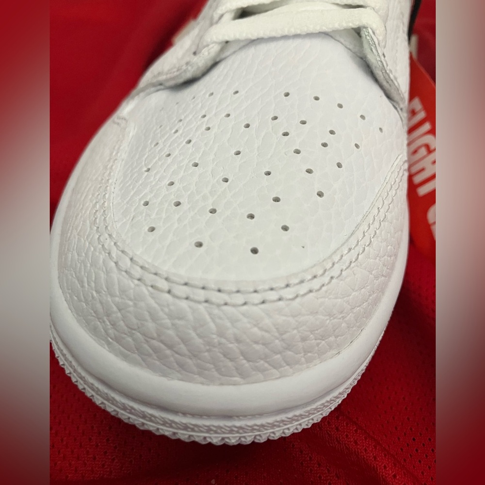 Nike Air Jordan 1 Mid White University Red Sneakers - Brand New Shoes - Picture 4 of 13